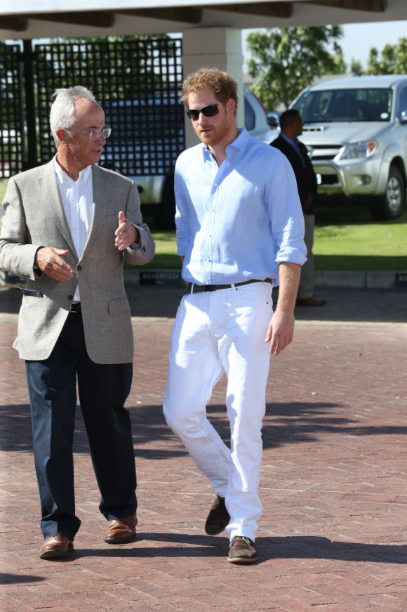 Prince Harry arriving at the Sentebale Royal Salute Polo Cup in Cape Town. Picture by Stephen Lock / i-Images