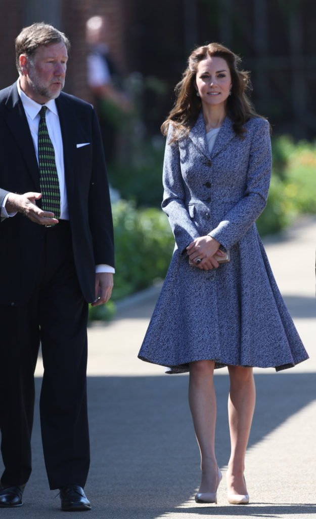 The Duchess of Cambridge arriving to open the Magic Garden at Hampton Court Palace. Picture by Stephen Lock / i-Images