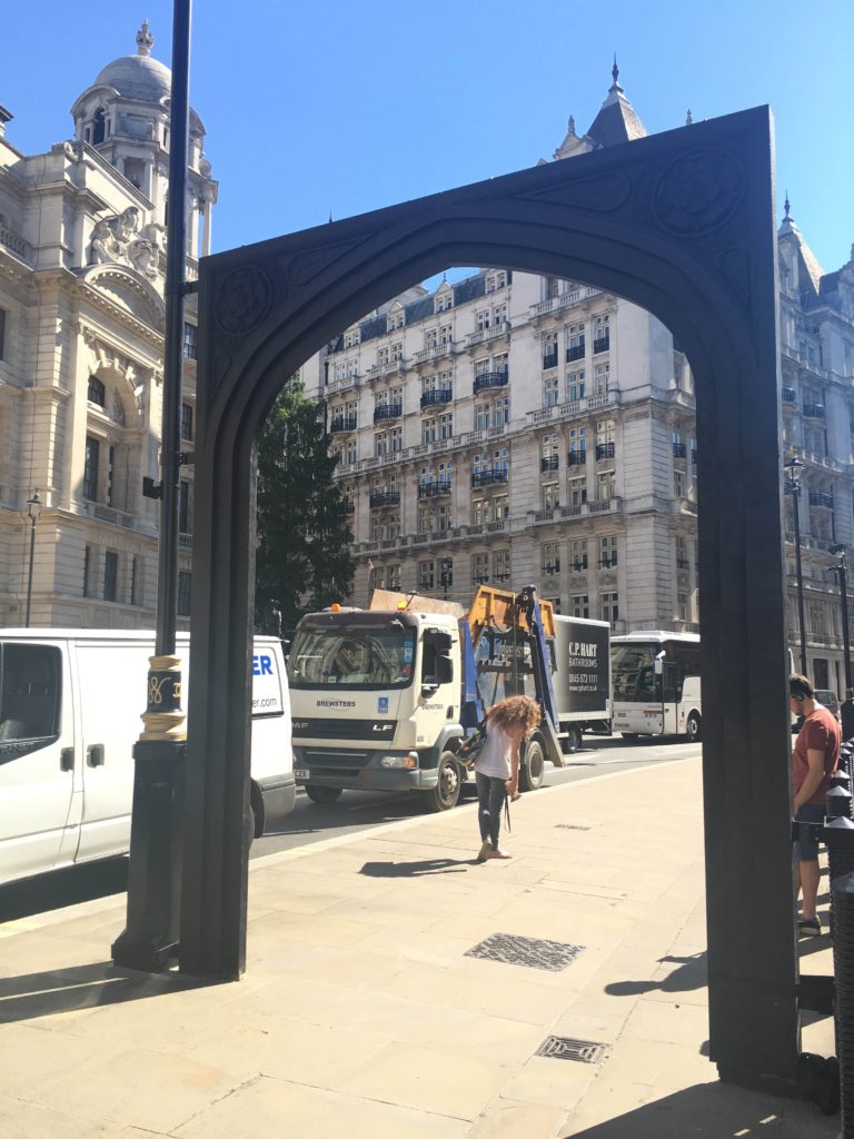 One intervention (a stop on the way) is this gate, which transports you back to James I's court (Victoria Howard)